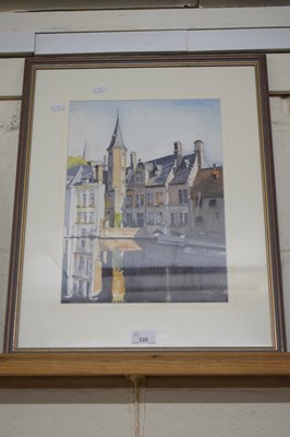 Lot 220 - Watercolour landscape, framed and glazed