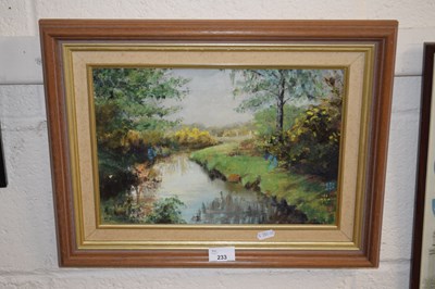 Lot 233 - Landscape, oil on canvas signed D Palmer, framed