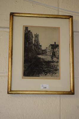 Lot 239 - Cornhill, Norwich, engraving, signed in pencil,...