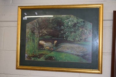 Lot 254 - The Lady Ophelia, reproduction print, gilt framed