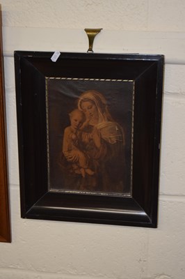 Lot 263 - Virgin Mary and child, framed