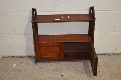 Lot 276 - Small mahogany wall cabinet with two panelled...