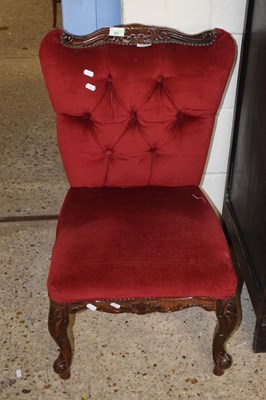 Lot 292 - A Victorian style bedroom chair