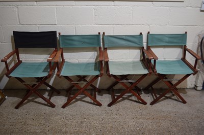 Lot 301 - Set of four folding Directors style chairs