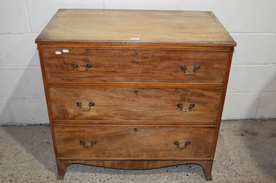 Lot 316 - A faded Georgian mahogany three drawer chest