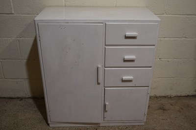 Lot 327 - A white painted tall boy cabinet