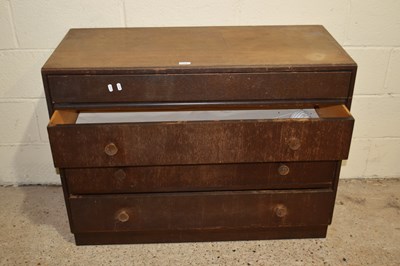 Lot 329 - A 20th Century dark oak chest of drawers