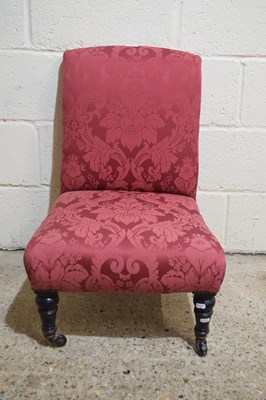 Lot 340 - Late Victorian floral upholstered nursing chair