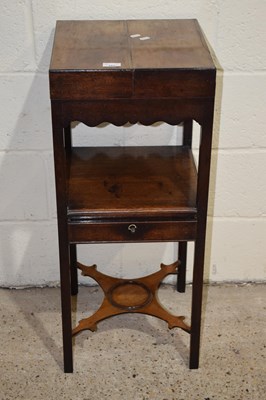 Lot 343 - A Georgian mahogany square formed wash stand...