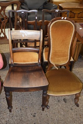 Lot 345 - A pair of Edwardian bedroom chairs with...