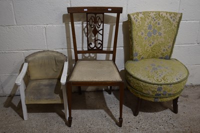 Lot 346 - Mixed Lot: An early 20th Century nursing chair...