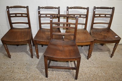 Lot 351 - A harlequin set of five Victorian mahogany...