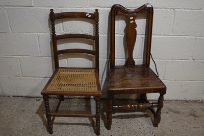 Lot 353 - A Georgian hard seated side chair with iron...