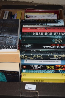 Lot 546 - Box of assorted fiction, hard and paperbacks