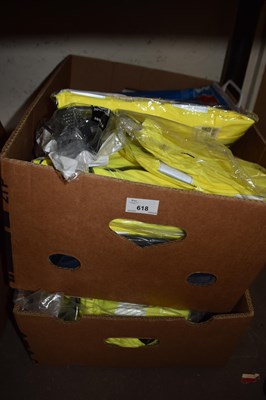 Lot 618 - Two boxes of assorted high viz and other workwear