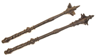 Lot 74 - Two Victorian Gothic Revival Battle flanged Maces