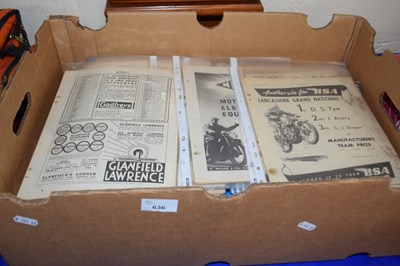 Lot 636 - A box of various pages and vintage magazines,...