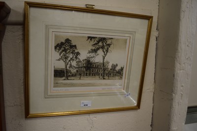 Lot 639 - Aiden Kirkpatrick - Engraving Langley Hall,...