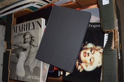 Lot 648 - Box of books, Marilyn Monroe interest