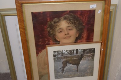 Lot 665 - A maple framed chromolithograph portrait print...