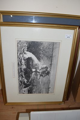 Lot 672 - Group of three framed prints of Greyhounds