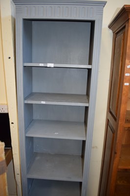 Lot 681 - Modern grey painted bookcase cabinet