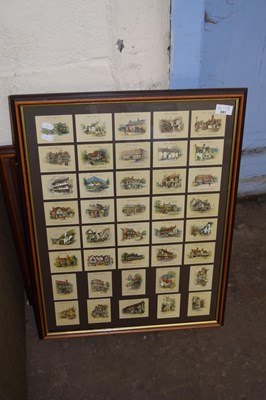 Lot 691 - Six framed groups of cigarette cards to...