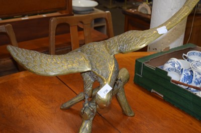 Lot 736 - A large brass model eagle