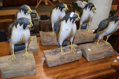 Lot 742 - A set of six model Falcons