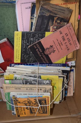 Lot 754 - Box of assorted leaflets, pamphlets, sporting...