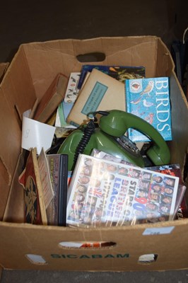 Lot 759 - Mixed Lot: Green vintage telephone, books etc