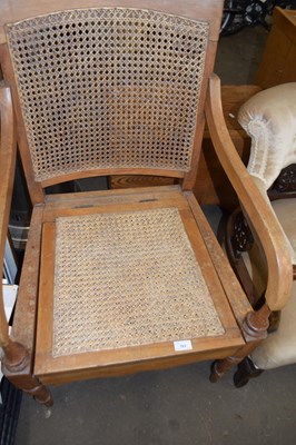 Lot 761 - Cane seated commode chair