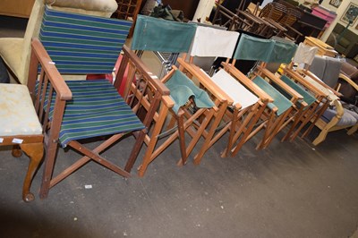 Lot 785 - Six folding canvas chairs