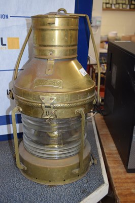 Lot 826 - A brass ships lantern