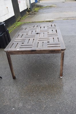 Lot 837 - A hardwood garden table