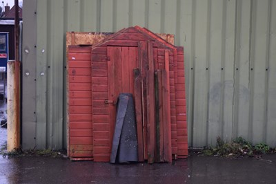 Lot 838 - A small disassembled garden shed