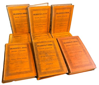 Lot 741 - WILLIAM THOMAS LOWNDES: THE BIBLIOGRAPHER'S...