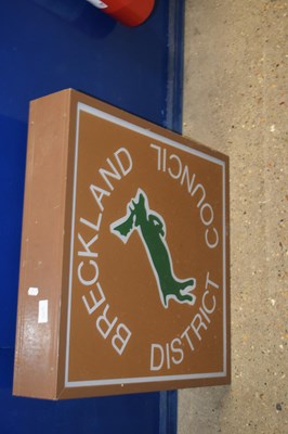 Lot 38A - Breckland district council sign