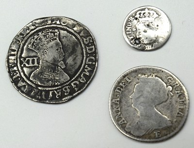 Lot 211 - Three coins to include Silver Hand Hammered...