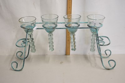 Lot 32 - A modern iron framed and glass four light...