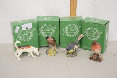 Lot 46 - A group of small Beswick model birds and a fox...