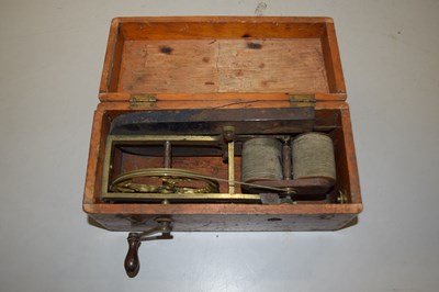 Lot 48 - Vintage wooden cased electric shock machine