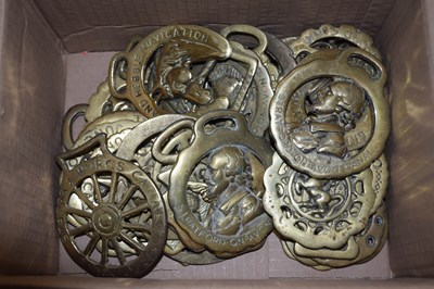 Lot 99 - Box of assorted horse brasses