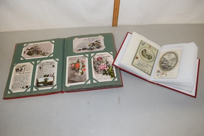 Lot 100 - Two albums of vintage birthday and greetings...