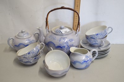 Lot 127 - Japanese eggshell porcelain tea service