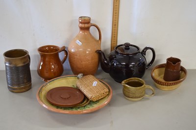 Lot 149 - Mixed Lot: Various teapots, marble lazy Susan,...