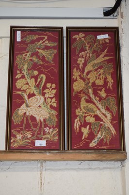 Lot 189 - Pair of needlework pictures