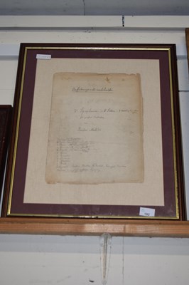 Lot 192 - Manuscript signed in Pencil Mahler, framed and...