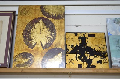 Lot 193 - Two gilt abstracts, unframed