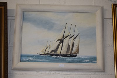 Lot 212 - Schooner Yacht Atlantic, Welleson, 1980, oil...